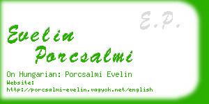 evelin porcsalmi business card